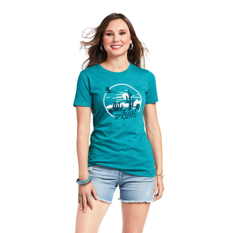Ariat T-Shirts Damen - Opuntia Ss Grün ( XVDPR-5376 )